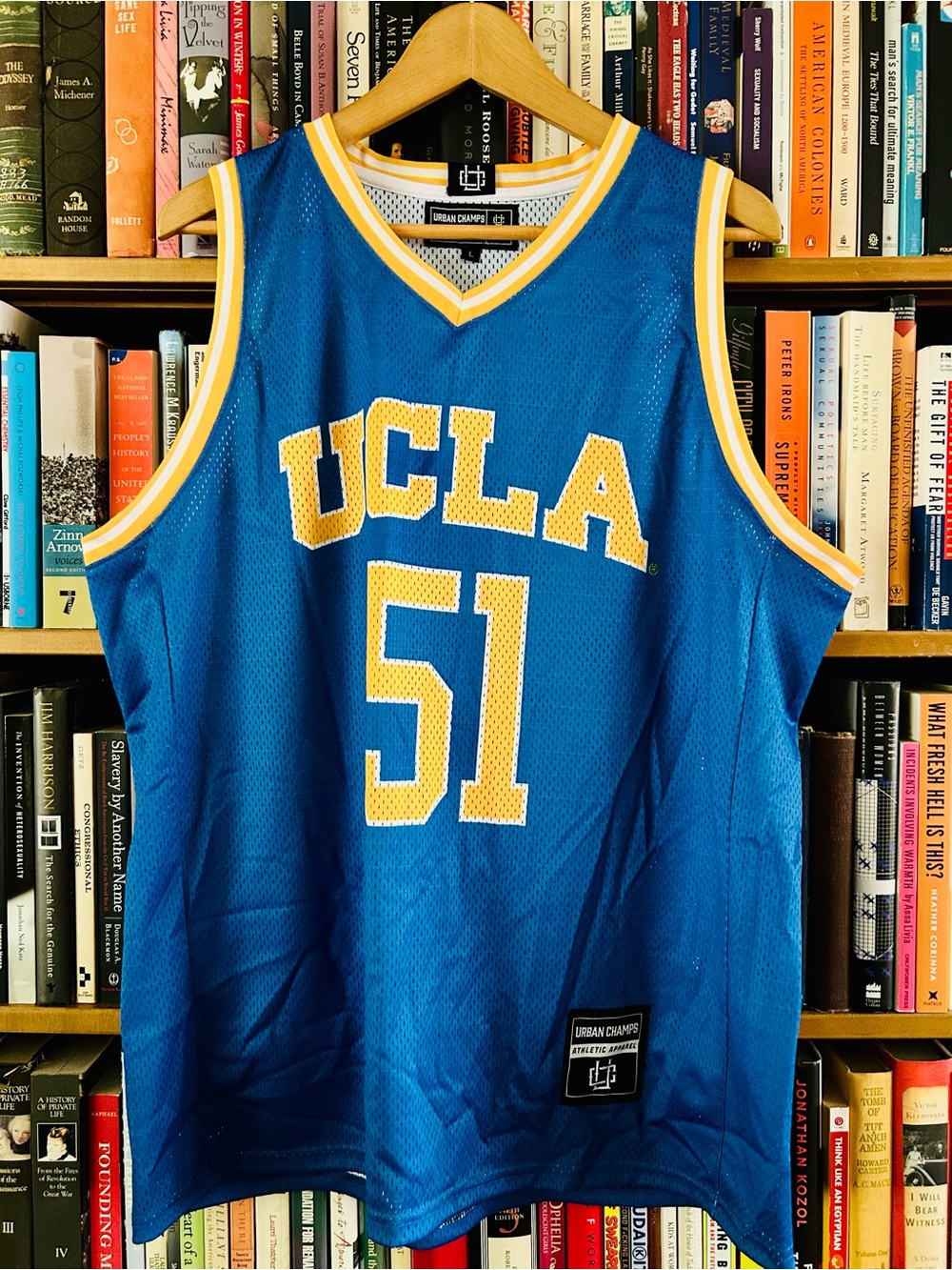 UCLA Blue Gold Lauren Betts 51 Urban Champs Official NIL Basketball Jersey Large